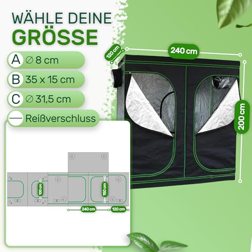 Secret Jardin Pflanzennetz 240cm x 120cm Zelt Grow Growbox Stützen Indoor 2 Secret Jardin Pflanzennetz 240cm x 120cm Zelt Grow Growbox Stützen Indoor – Bild 2
