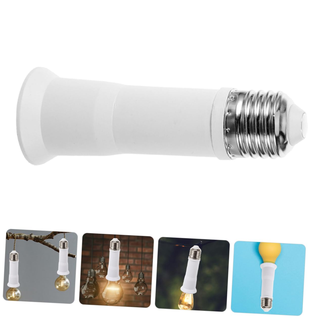 Garneck 5 Set Adattatore Per Lampada Estensore Della Presa Estensione Presa Luce Forniture Di Lampade Estensione Della Lampadina Base Leggera Portalampada Estensore Pc Bianca 4 Pezzi * 5