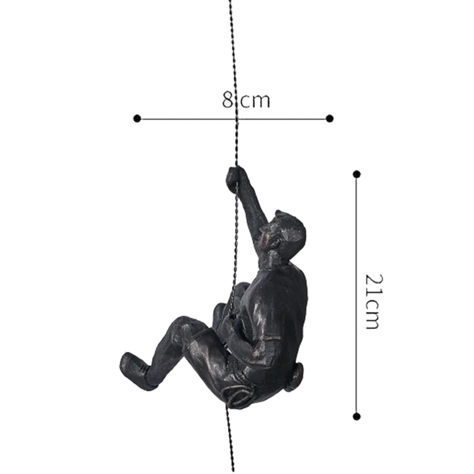 Bronzen klimmen abseilen mannen opknoping ornament cijfers 1 x rechtshandig beeldje abstracte sculpturen hars en metalen muur kunst opknoping