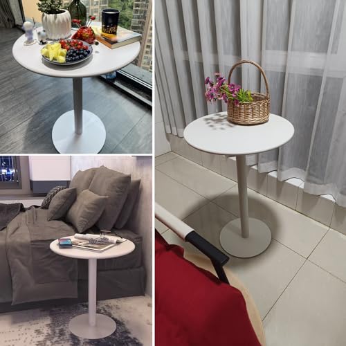 Mesa de bar redonda alta negra tipo mesa de bistró pequeña para hostelería y hogar 8