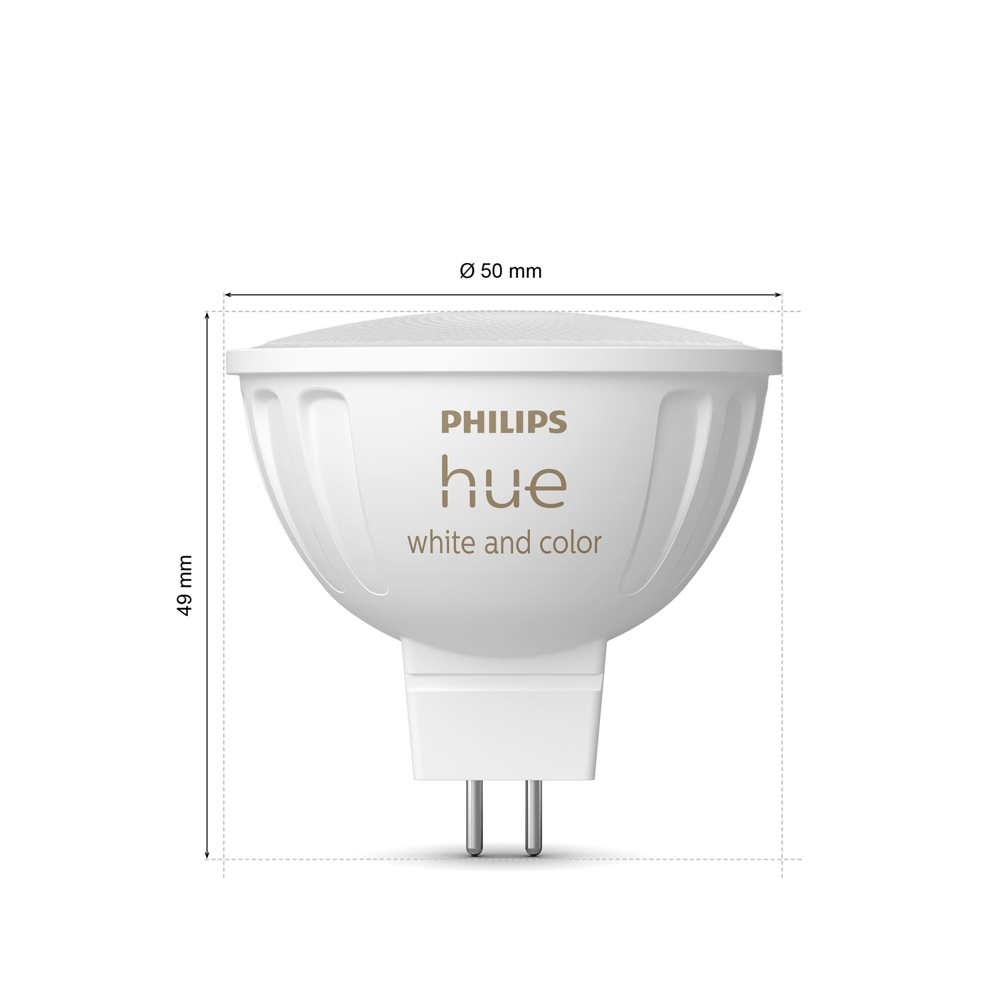 Philips Hue White and Color Ambiance, Faretto Smart, Luce Bianca o Colorata, Dimmerabile, Bluetooth, GU5.3, 2x5W, 2 pezzi