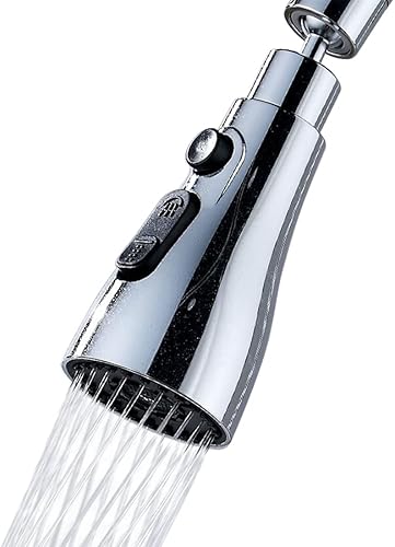 Aireador de grifo giratorio de 360, accesorio de rociador de fregadero de cocina de tres funciones - Rosca hembra estándar de 5564 pulgadas, pieza