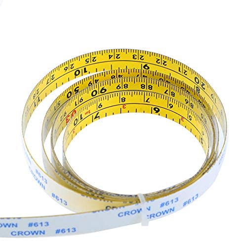 Ubersweet® Miter Saw Self Adhesive Tape Measure 0.5" Width Inch