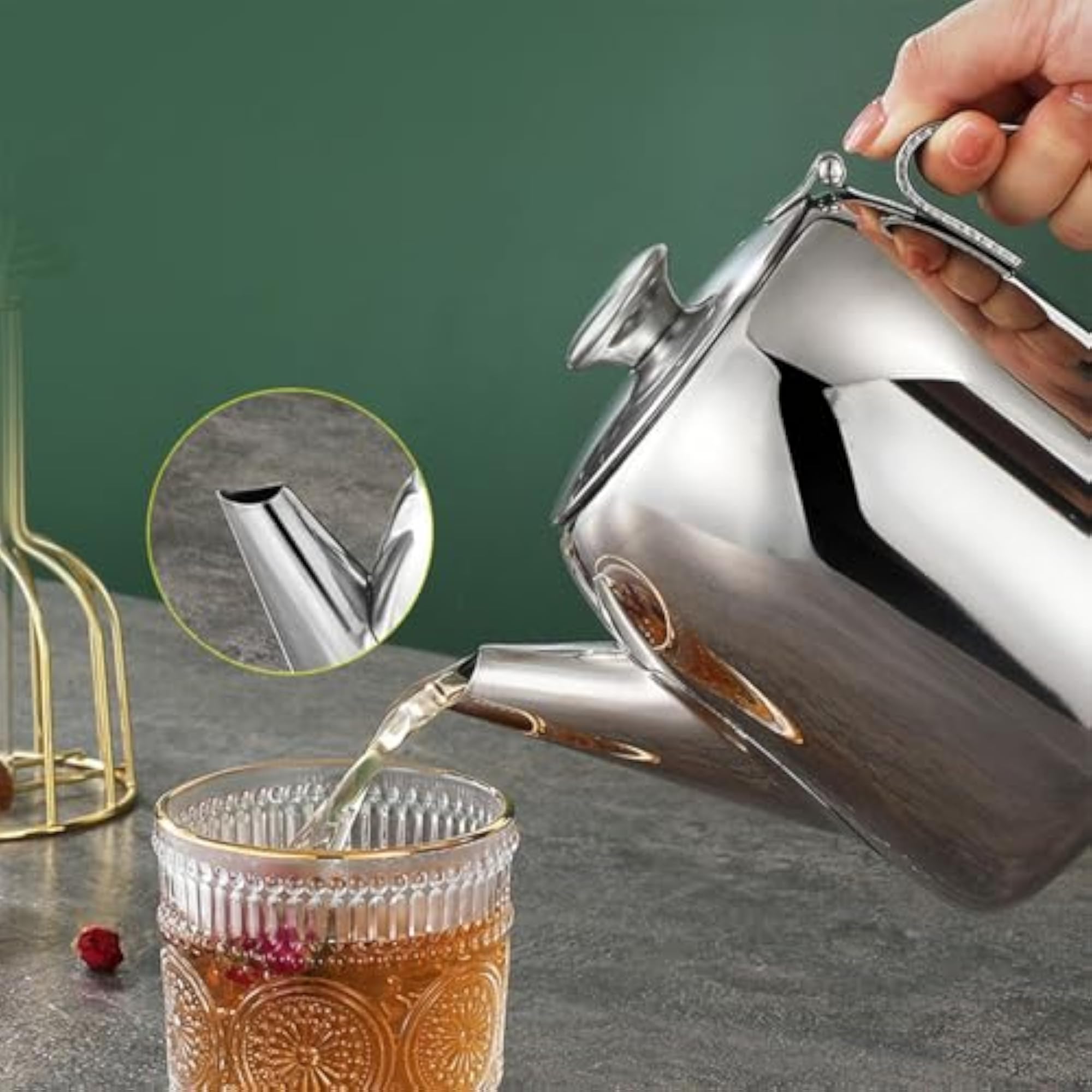 Modern Stovetop Stainless Steel Tea Kettle