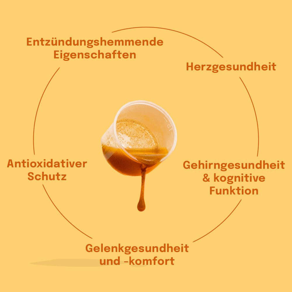 Curcumine liposomale liquide, au pouvoir antioxydant naturel contre le risque d’inflammation – Flacon de 250 ml – 50 jours – Végan et sans OGM – Fabriqué en UE – Sundt Nutrition Supplément alimentaire