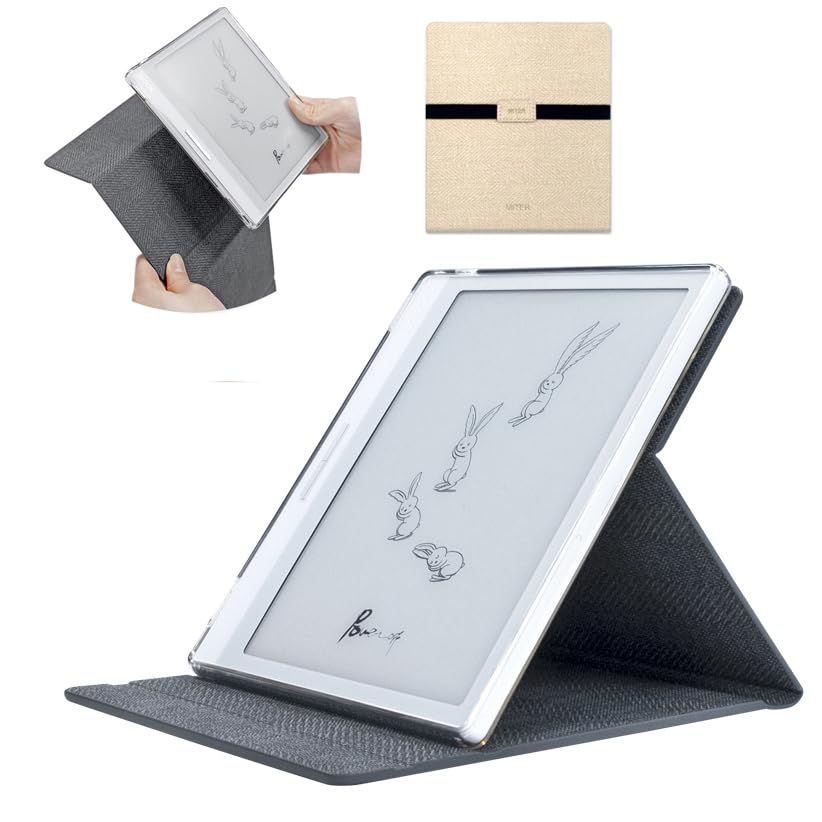 2in1 Case for Onyx Boox Page/Go Color 7 / Go Color 7 Gen II/Go 7 / Leaf 3 3C, Magnetic Detachable Kickstand Flip Cover and Inner TPU Jelly Case (Oatmeal)