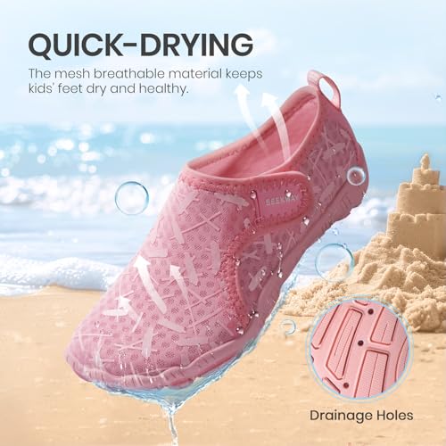 Image of SEEKWAY Barefoot Water Shoes for Kids - Wide Toe Box and Quick-Dry Sand Shoes Toddler for Hiking Swim Beach Pool Kayak Sport Accessories, Camping Essentials Non-Slip for Boys Girls Sizes