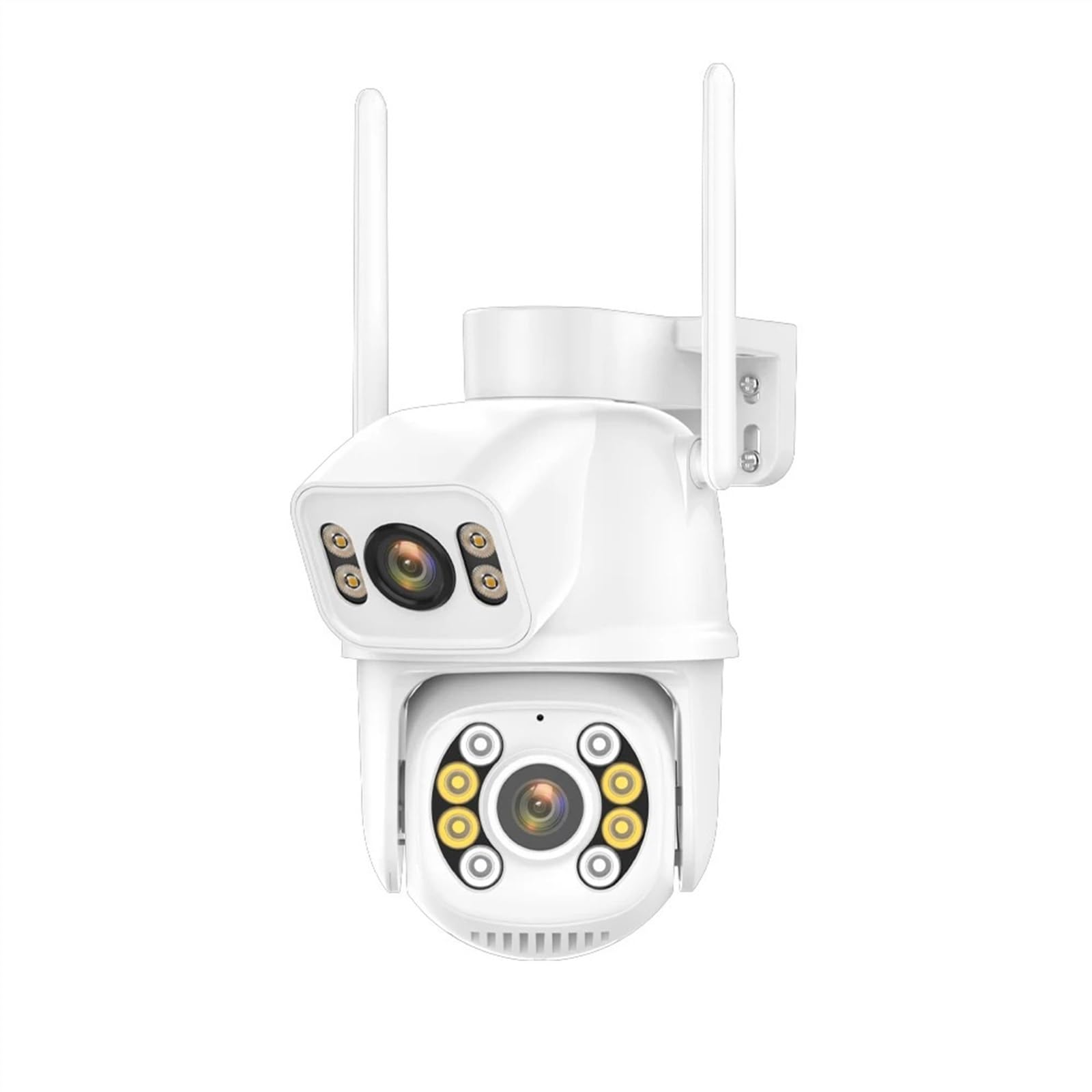 CVFRDD IP Camera 4MP/9MP HD Outdoor Dual Lens PTZ Camera Ai Tracking Security Video Surveillance 4K Police Light Alarm(4MP NO Card)
