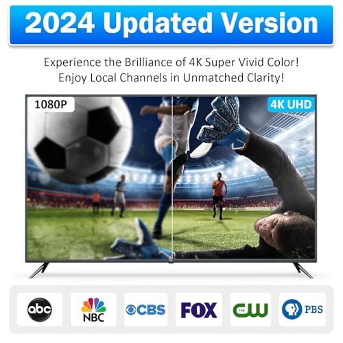 Dgupsp Digital Tv Antenna For Smart Tv Indoor, 2024 Newest Indoor Tv Antenna For Tv Without Cable With Strong Magnetic Base, 360° Reception Hd Antenna For Tv Indoor 4K, Tv Antenna For Local Channels ——All Tv thumb #3