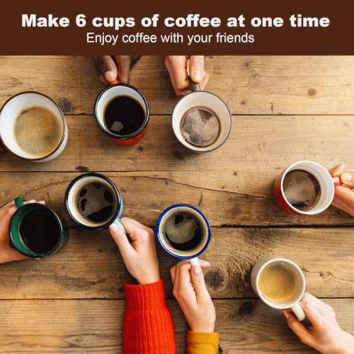 Image of LAOION 6 Cup Manual Espresso Maker, Small Espresso Machines for Home