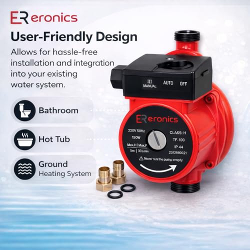 Image of Automatic Water Pressure Pump Suitable for Hot Water Circulation, Washing Machine, RO Shower, (Blue /Red Color)