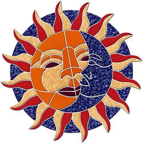 Sun & Moon Medallion Ceramic Pool Mosaic (48