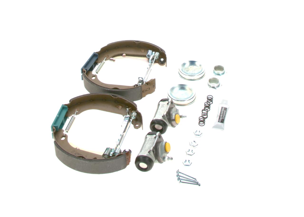 Bosch KS039 Kit Super Pro - Kit de freno trasero de tambor - 1 juego completo premontado, 2 cilindros de rueda, 4 zapatas de freno