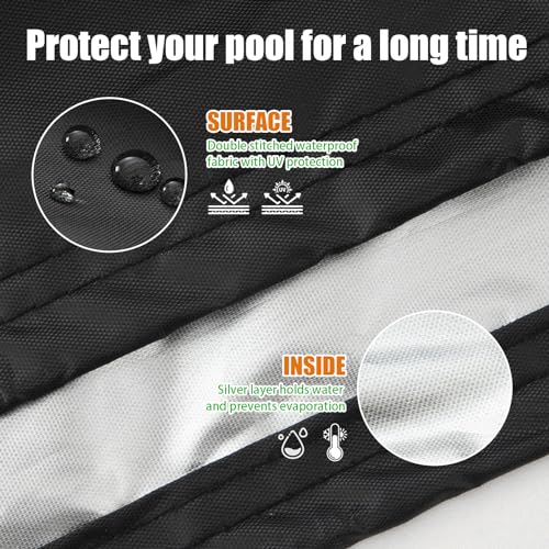 Cobertor solar redondo 8 ft para piscina elevada miniatura 5