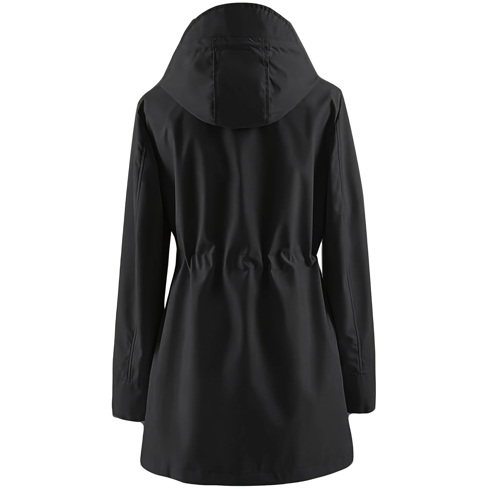 Womens Rain Windproof Adjustable Windbreaker Raincoats Long Sleeve Outdoor Trench Coat Giacca Di Pelle 10 Anni A Vento Donna Primaverile Antivento Running Impermeabile Lungo Antipioggia