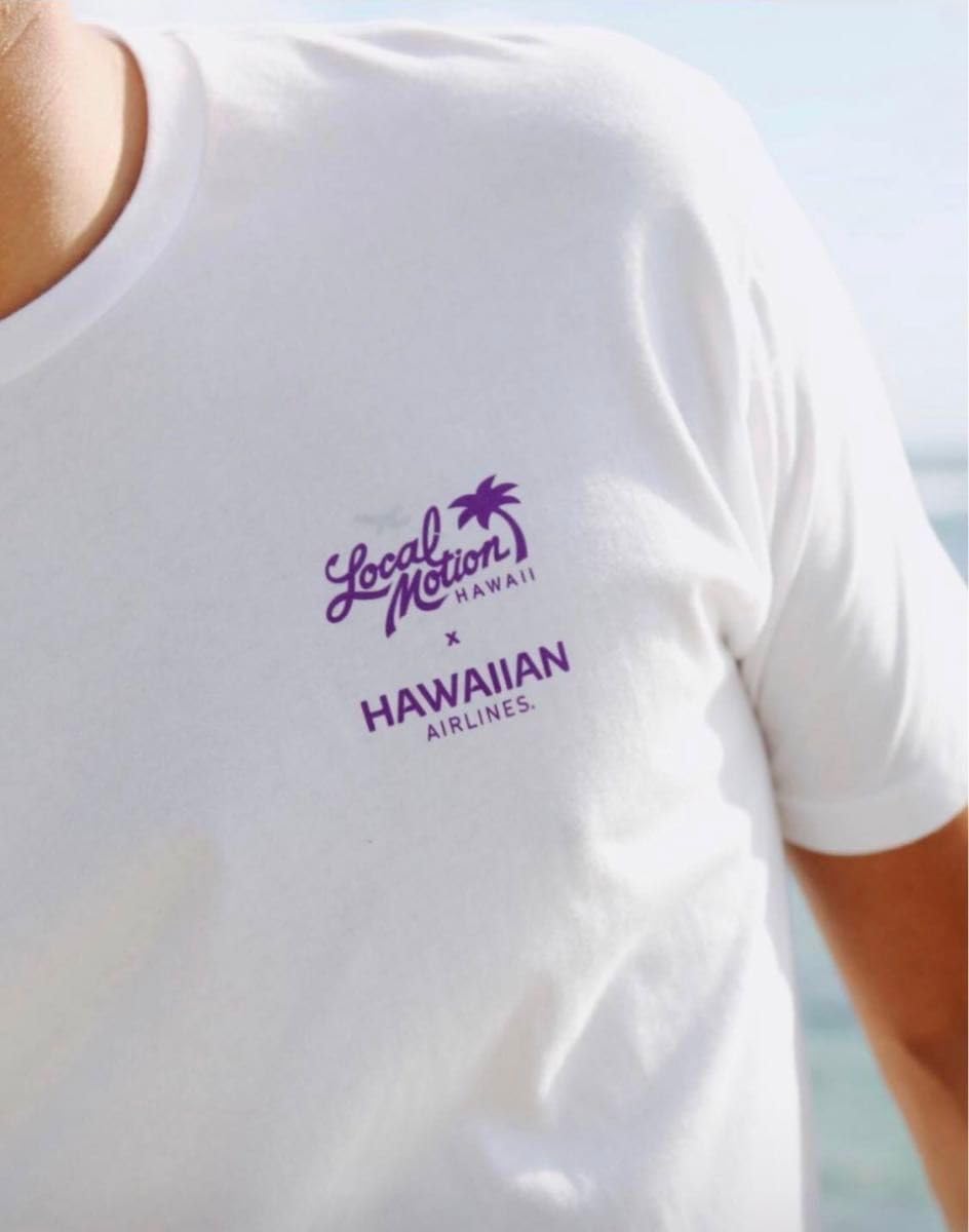 アロハコレクション×ハワイアン航空Tシャツ ラベンダーM アロハコレクション×ハワイアン航空Tシャツ ラベンダーM