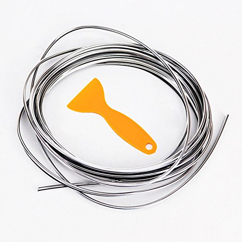 Baguette décorative pour habitacle de voiture, fini chromé, bandes flexibles autocollantes pour voiture, moteur, habitacle et extérieur, 5 m
