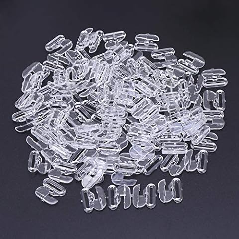 Buwei 50pcs Bikini Clips Hook Snap Bra Clasps Swimsuit Buttons Apparel Sewing Buckles Cover