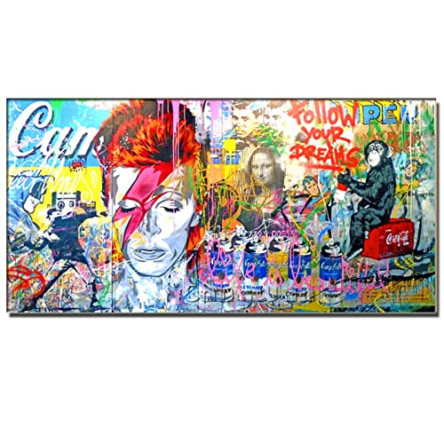 Peinture Numero Adulte Singe Graffiti : Broderie Diamant 80x160cm et Grand Canevas Point De Croix