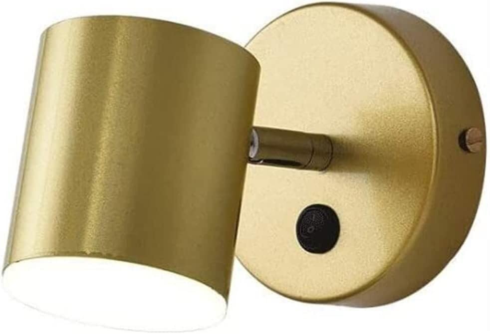 Aplique de pared LED con interruptor de encendido y apagado, moderno accesorio de iluminación de montaje en pared para dormitorio, sala de estar, pasillo, elegante diseño de un solo color