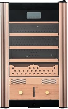 Electric Cigar Humidors, Freestanding Humidor Cabinet, Temperature Control Cabinet with Spanish Cedar Wood Shelves and Drawer Hygrometer Gifts for Men, Holds 250 Cigars