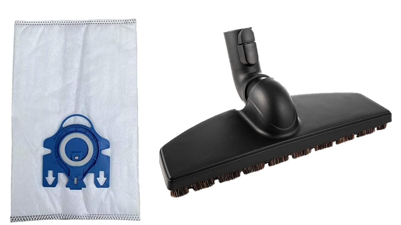 Replacement Miele GN AirClean Vacuum Bags (10 Bags + 4 Filters) + Replacement Parquet Twister. Compatible with Miele S2, S5, S8, Classic C1, Complete