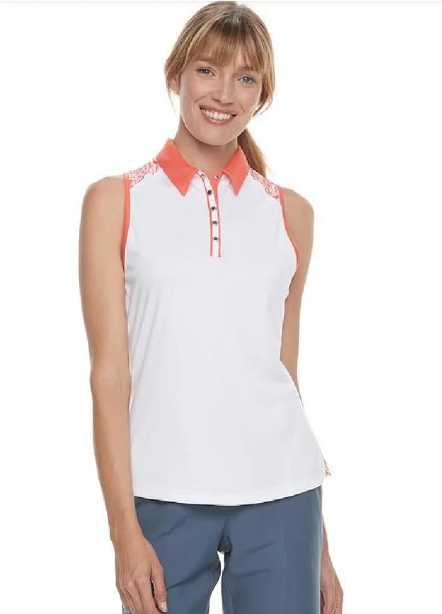 Grand Slam Women's Performance Print Racerback Golf Polo