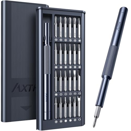 AXTH 25-in-1 Small Precision Screwdriver Set, Professional Magnetic Mini Repair Tool Kit for Phone, Computer, Watch, Laptop, Macbook, Ring Doorbell, Eyeglass...