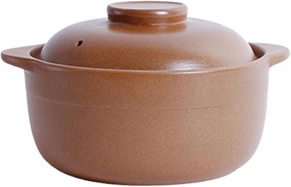 Earthen Cooking Pot Clay Pot Unglazed Delivers Authentic Taste While Cooking Nutritious Meals With Ease Claypot Rice Casserole Dish Clay With Lid, 0.8L