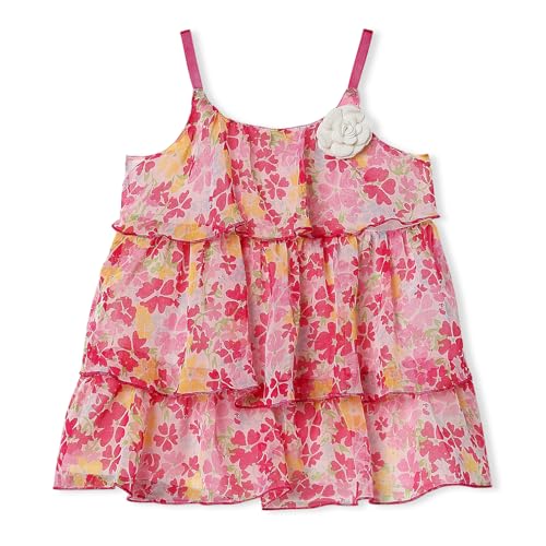 Image of Nautinati Baby Girls Strap Sleeve Fit & Flare Frock | Age 0-3 Years