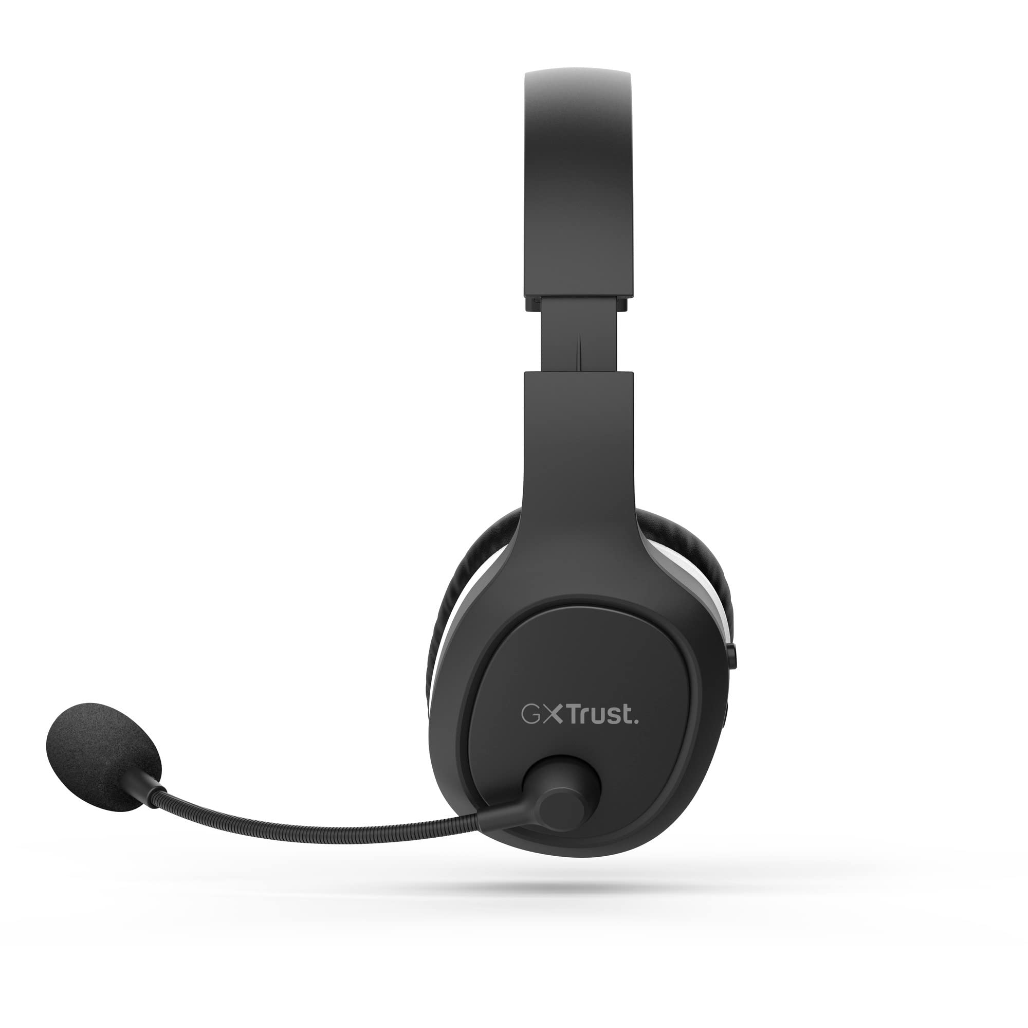 Trust Gaming GXT 391 Thian Cuffie Gaming Wireless per PS5, PS4 e PC, 5.8 Ghz, Dongle USB, Over Ear, Ricaricabile, Multi-Platform, Cuffie con Microfono Leggero Sostenibile - Nero