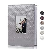 RECUTMS Photo Albums for 4x6 Photos Holds 300, 3 Per Pages Photo Picture Album PU Leather Cover, Hor