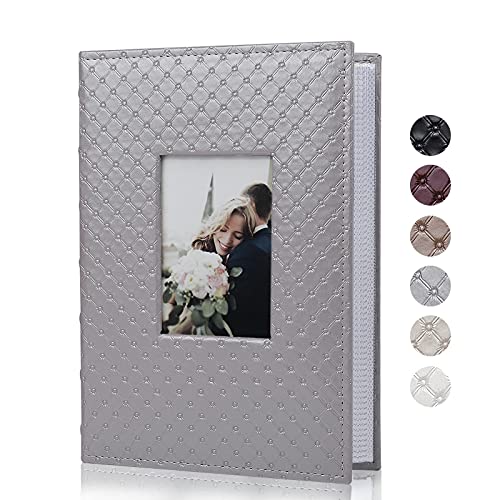 Recutms Photo Albums For 4X6 Photos Holds 300, 3 Per Pages Photo Picture Album Pu Leather Cover, Horizontal Photos Record Family Wedding Anniversary Baby Holiday Album (Gray) #TOP5