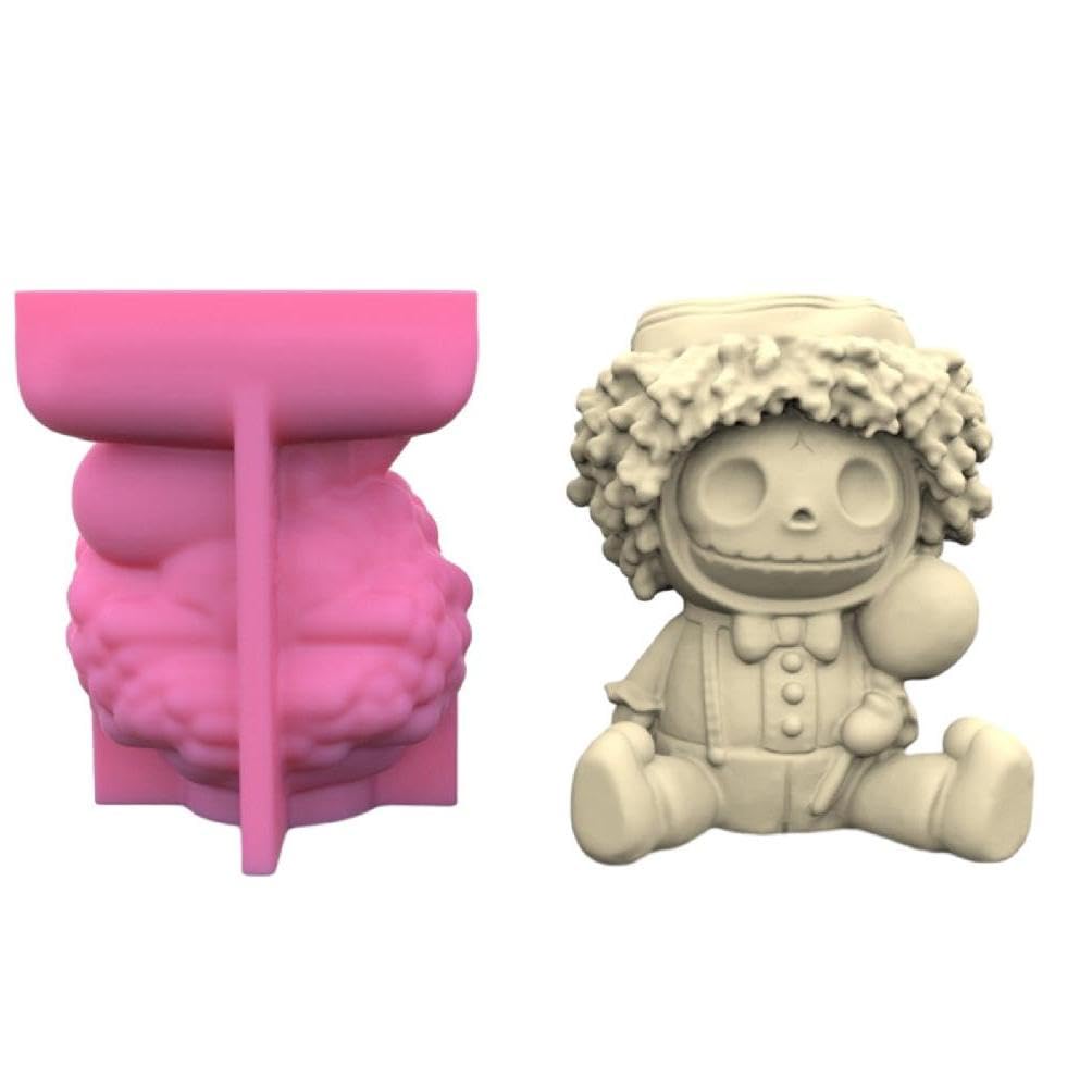 Moule silicone crâne géométrique pour fabriquer facilement des pots de fleurs en gypse
