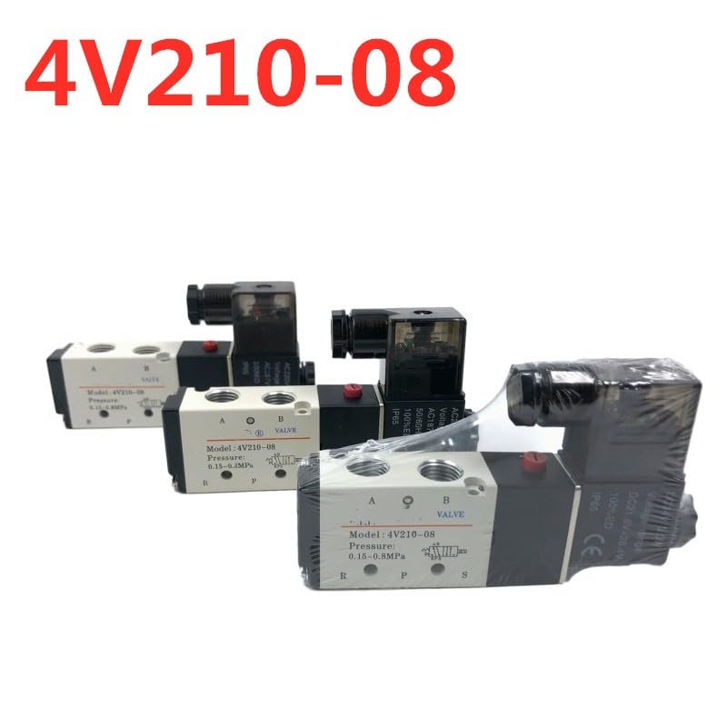 Électrovanne pneumatique 4v210-08 AC220V avec raccords 12mm