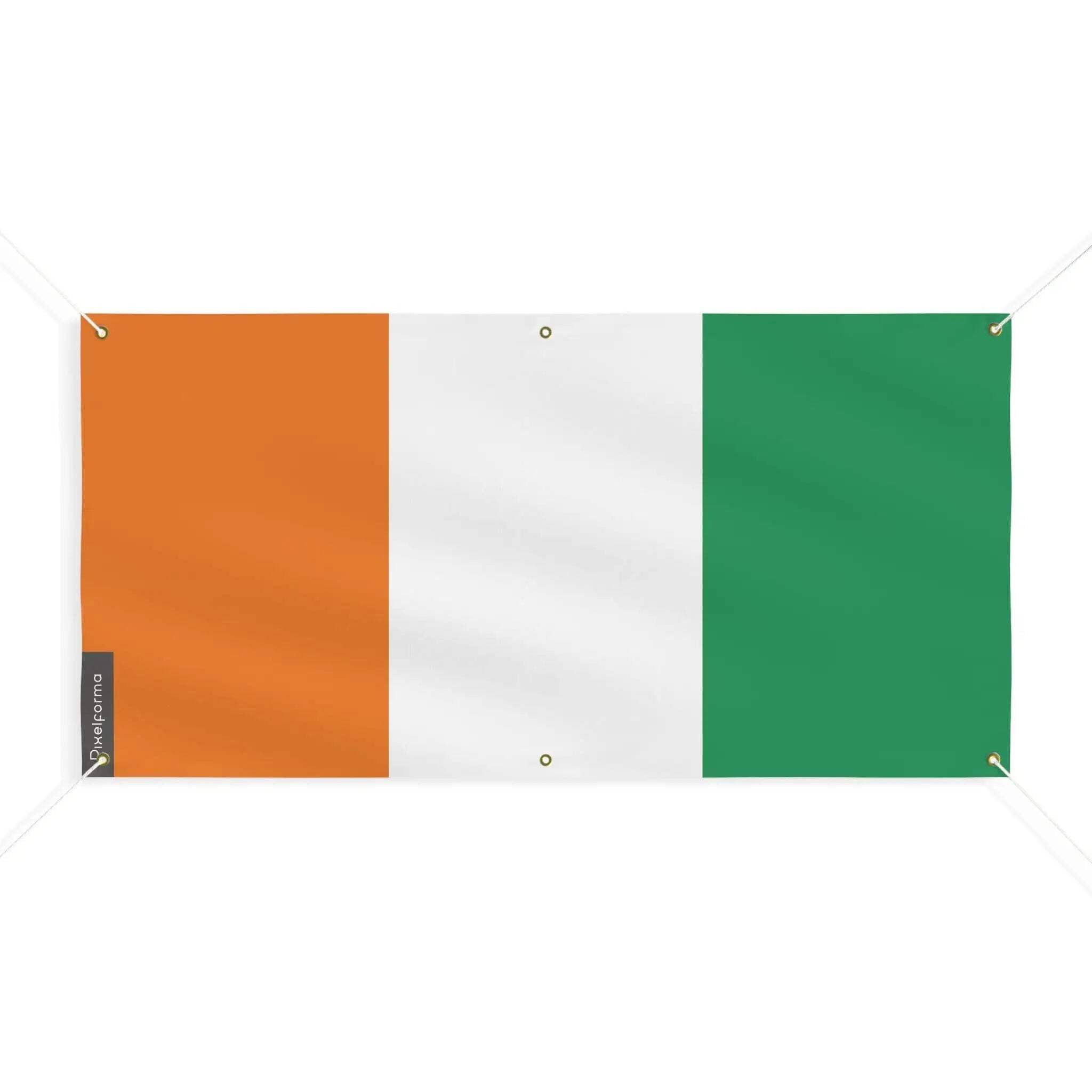 Drapeau de la Côte d'Ivoire 6 Oeillets pour célébrations de 190x380cm - 4