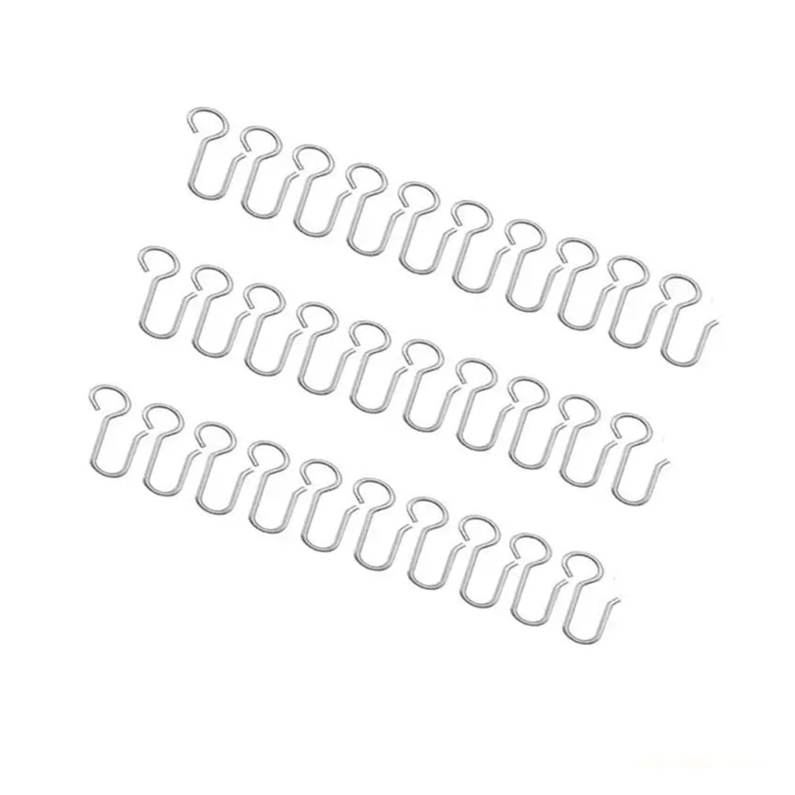 Curtain Hooks 200Pcs Curtain Track Hooks S Shaped Metal Drapery For Ceiling