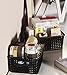 WYT Woven Storage Organizer Basket, 6-Pack Black Plastic Weave Baskets, 10.1 x 7.55 x 4.1
