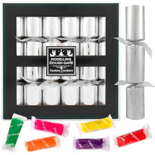 Kuckoo Crackers - 6 x 12-inch Modelling Dough Game Christmas Crackers
