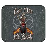 Get Off My Back Motorcycle Chopper Skeleton Low Profile Thin Mouse Pad Mousepad