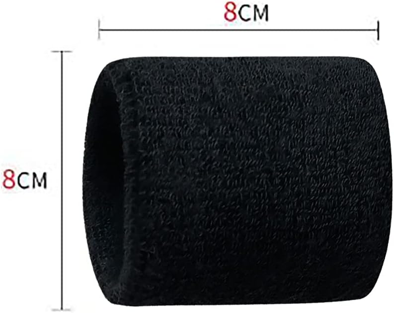 Unisex Basketball Sports Cotton Sweat Band Sweatband Wristband Wrist 6pc Support Brace Guard Protector Adjustable
