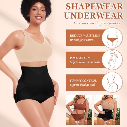 Image of Werena Tummy Control Shapewear for Women Shaping Panties Underwear High Waisted Cincher Body Shaper Slimming Panty Girdle