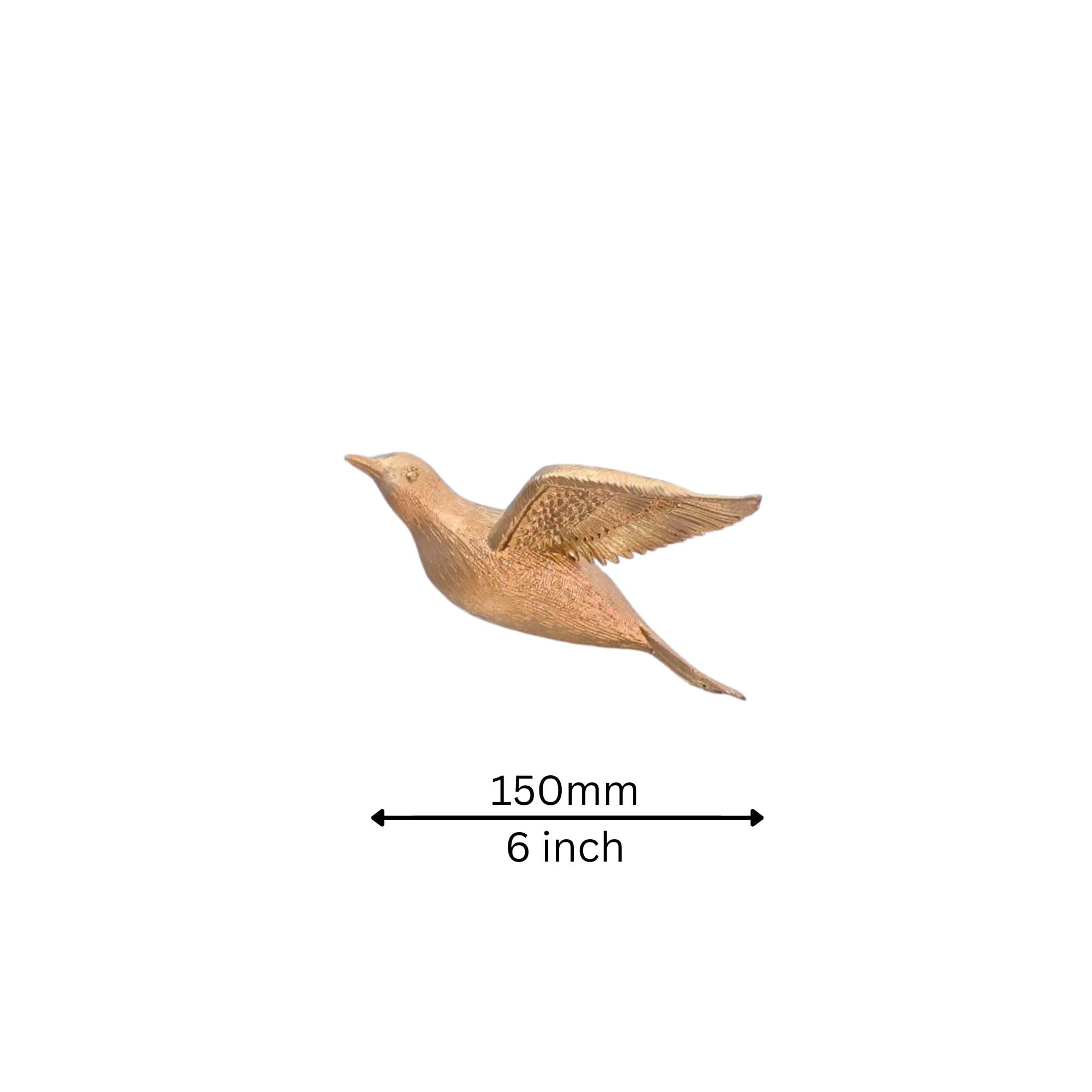 QUANTUM LEGENDS Set of 3 Flying Birds 3D Wall Art | Wall Decor & Wall Hangings Birds Items for Living Room, Dining Room, Bird Set for Decorative Room, Hall, Office | Perfect for Bird Lovers (gold) 4