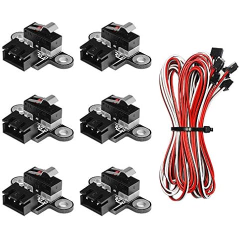 Genmitsu 6PCS Micro Limit Switches with 1M 3 Pin Cable for 3018-PROVer/3018-MX3/3018-PROVer Mach3 Cover