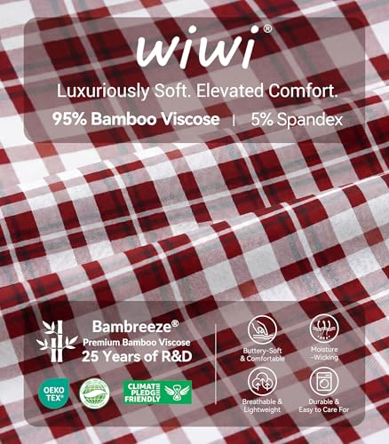 Image of WiWi Viscose from Bamboo Women's Pajamas Set Super Soft Button Down Top and Pants Sleepwear Cooling Pjs S-3X