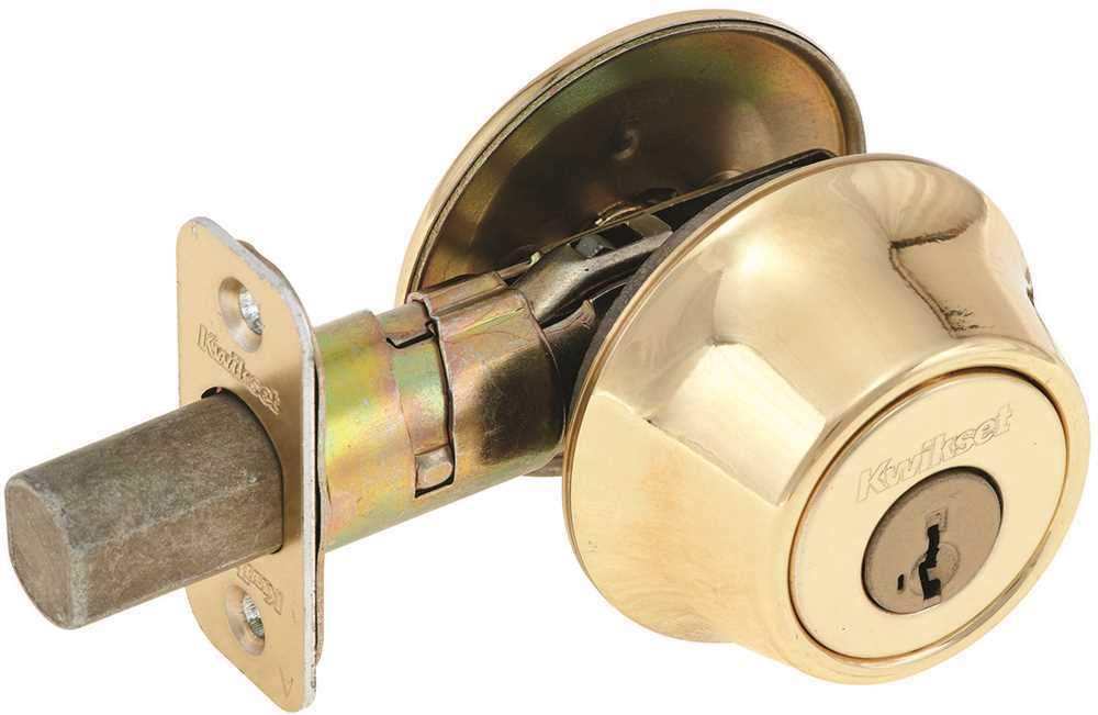 Kwikset 660-3S Single Cylinder Deadbolt Smart Key Bright Brass Finish