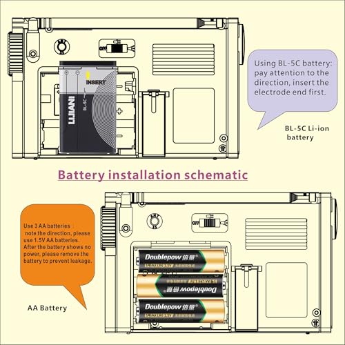 Image of Multiband Shortwave Radio AIR /VHF /AM /FM /SW /Weather Bands Transistor with TF Card /Flashlight,Key Backlight, Digital Record, Alarm Clock Powered by AA and Lithium Battery(Green)