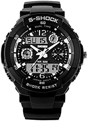 Shangdongpu Military Stylish Waterproof Watch,Fashion Shockproof Watch with Durable Soft Rubber Band