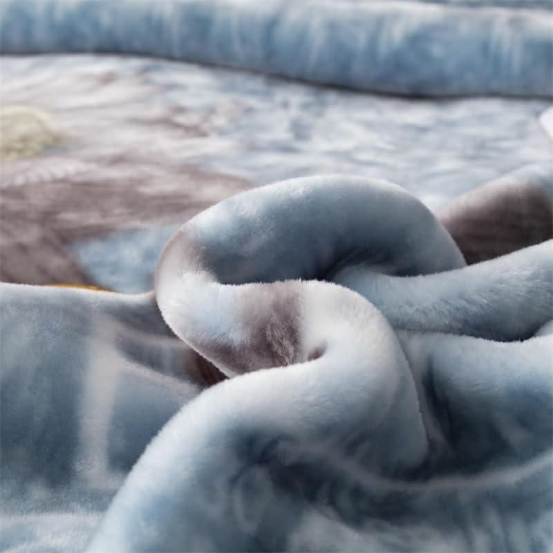 Miniatura 3 de LGYKUMEG Manta suave coreana pesada, manta reversible de felpa coreana de 9.9 libras, manta de envoltura suave de 79 x 91 pulgadas, manta de