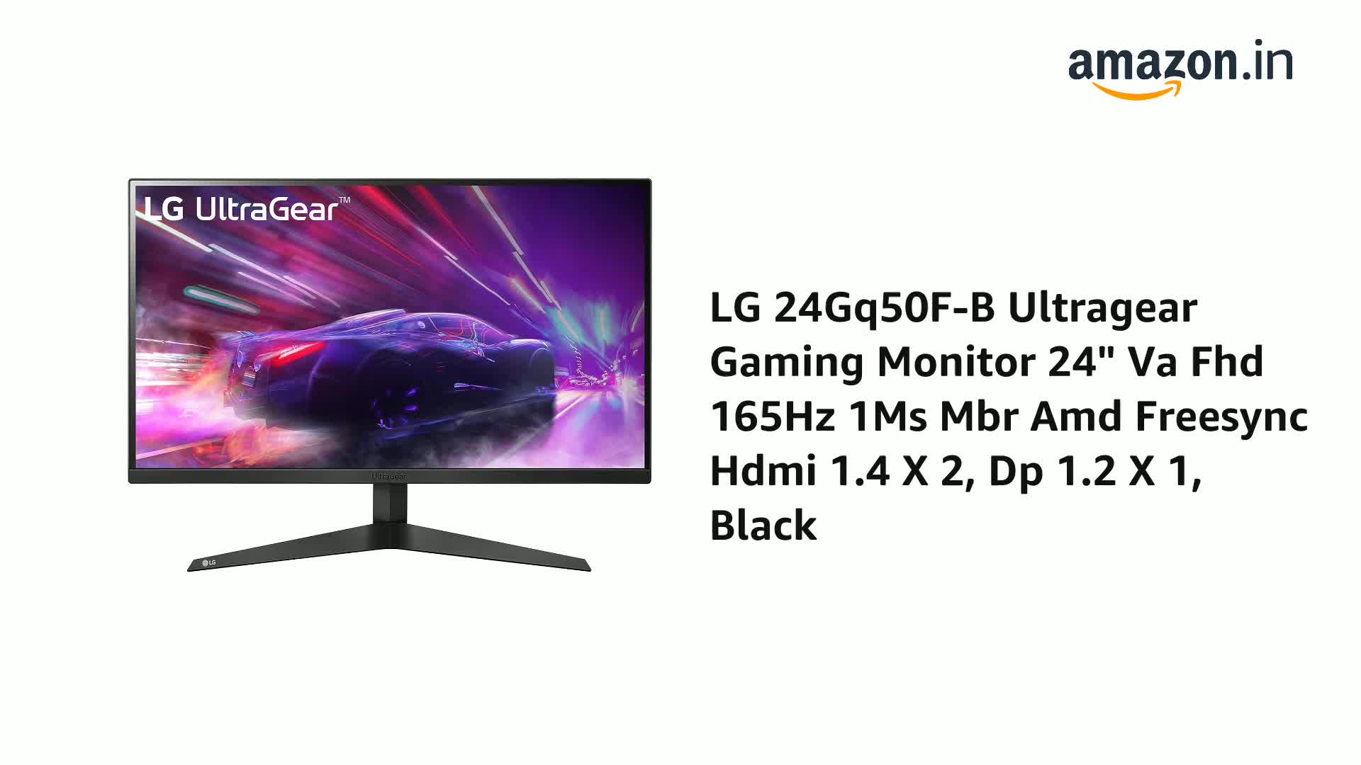 LG 24Gq50F-B Ultragear Gaming Monitor 24